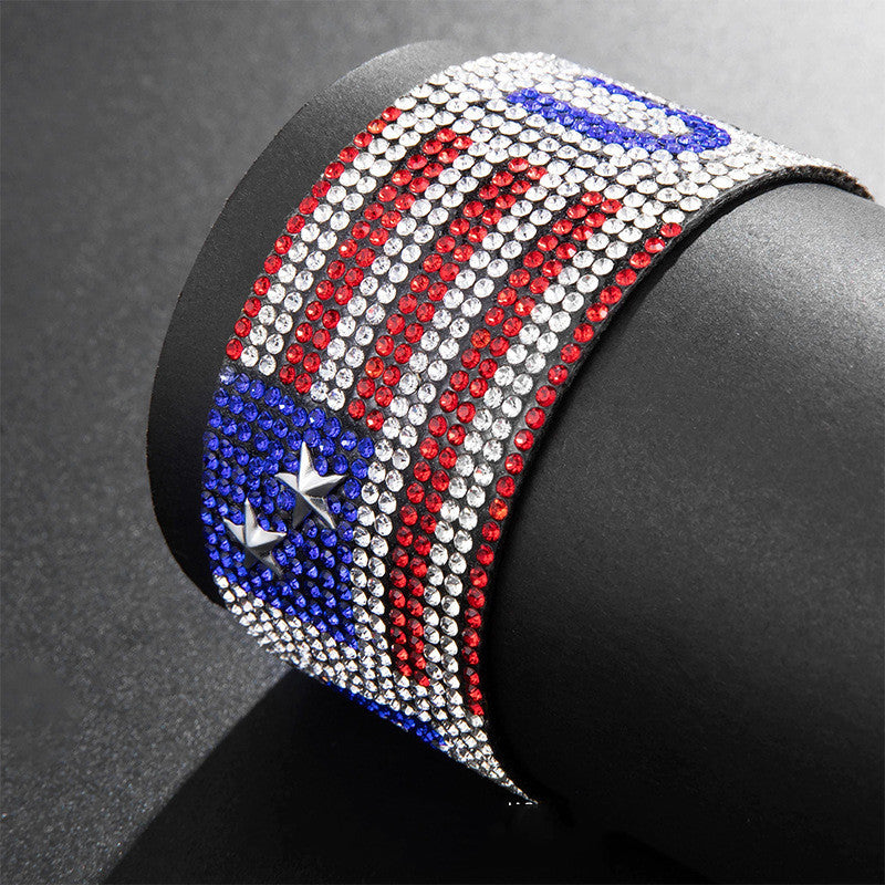 USA American Hot Rhinestone Bracelet Bracelet