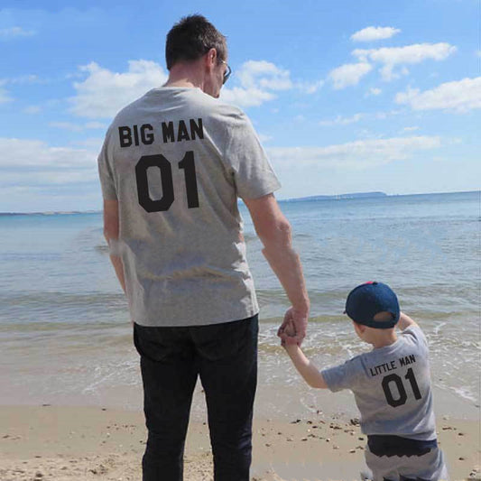 Family Matching Clothes Fashion Big Little Man Tshirt Daddy And Me Outfits Father Son Dad Baby Boy Kids Summer Clothing Brothers
