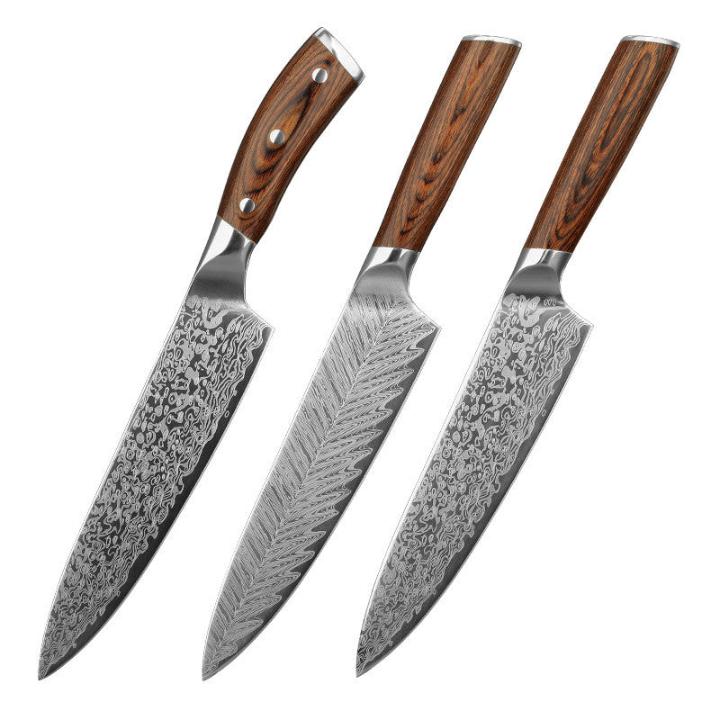 Damascus Leather Steel Kitchen Stainless Steel Kitchen Knife