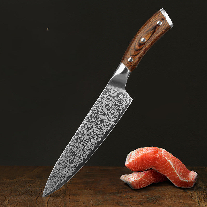 Damascus Leather Steel Kitchen Stainless Steel Kitchen Knife
